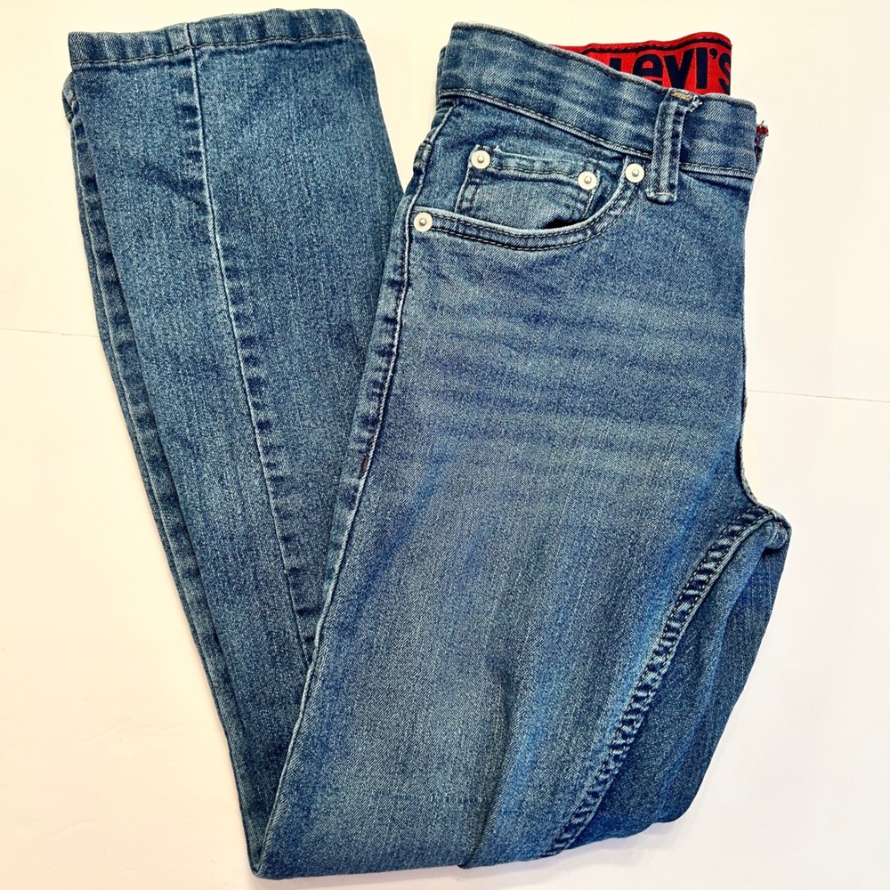 Levi's 511 Kids Jeans Blue Denim Slim Fit Adjustable Waist‎ Size 12 Regular